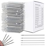 100Pcs Mixed Piercing Needles - Usiriy 20G 18G 16G 14G 12G Hollow Needles Ear Nose Piercing Needle for Lip Tongue Belly Navel Nipple Professional Piercing Tools