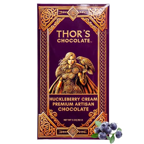 Thor's Chocolate Huckleberry Cream White Chocolate Bar 3-Pack