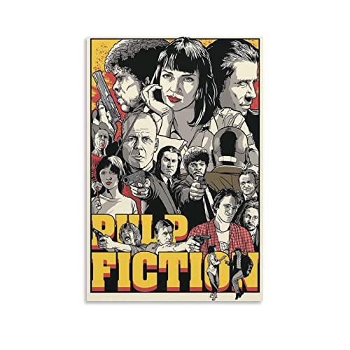 HSYIFF - HSYIFF Toile Peinture Senza Cornice 50 * 70cm Pulp Fiction Art Film Wall Art Room Decor per ragazze adolescenti Pittura murale Bagno Home Decor Cucina Wall Art