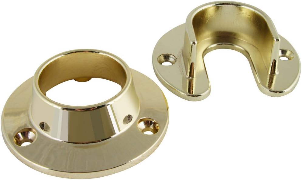 National Hardware S820-175 V8185 Flange Set in Brass , 1-5/16" Diameter