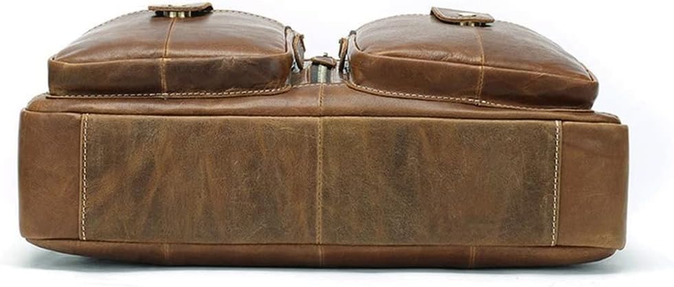 SIDUFHAOPKLL Briefcase for Men Computer Bag Laptop Waterproof Retro Business Travel Messenger image 3