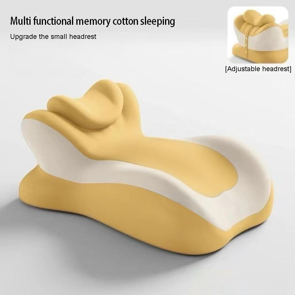Bed Sleeping Device, Memory Foam backrest Pillow, Leg pad Cushion (Beige)