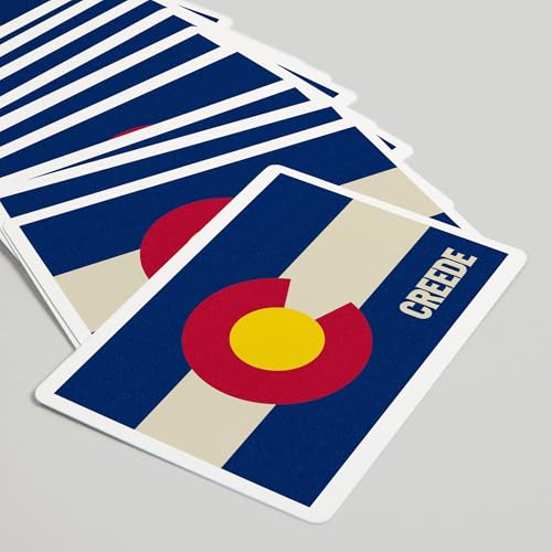 Baraja de cartas Póker Creede Colorado State Flag miniatura 5