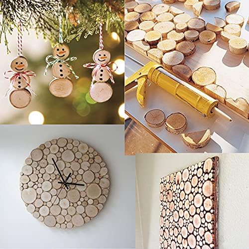 YPZAKKA Wood Slices Log Wooden Discs Crafts DIY 100pcs 1.5-2.5cm Rustic Wedding Centerpieces Christmas Decorations, Brown