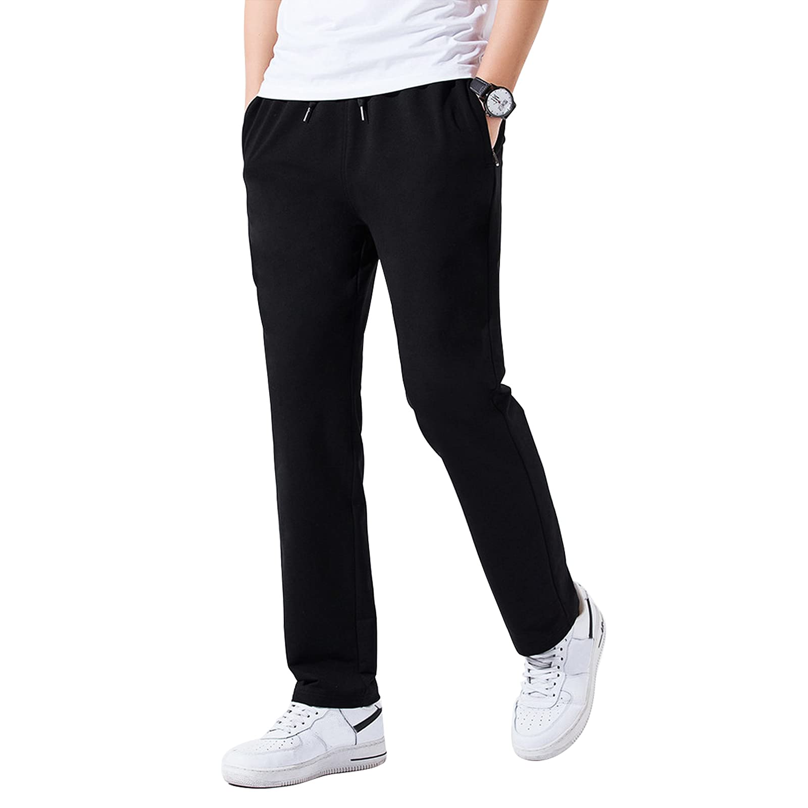 ANTARCTICAMen's Yoga Pants Slim Sweatpants Jogging Pants Open Bottom Casual Sweatpants Men trousers