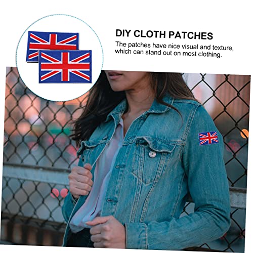 DIYEAH 6piezas Parche De Bandera Autoadhesivo Para Ropa y Accesorios Parches De Costura Para Fans Del Deporte - imagen 3