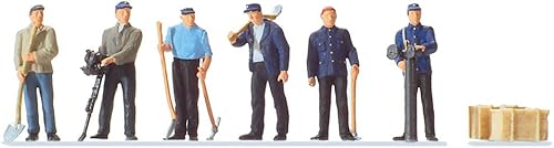 Preiser Trabajadores de pista permanente de escala HO