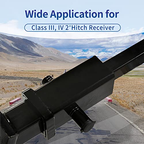 Metoware Trailer Hitch Lock, 5/8" Dia Barbell-Style Locking Hitch Pin, Towing Hitch Receiver Lock With Anti-Rattle, Fits 2" Receiver Tubes, Class Iii & Iv Hitch Receivers (2 Pack) #TOP4