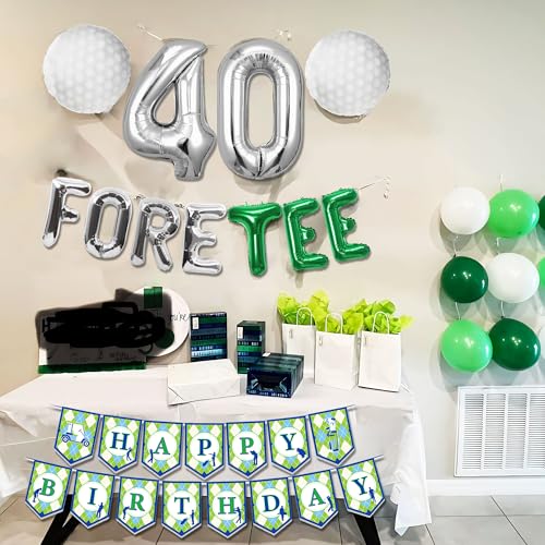 Image of Golf 40th Birthday Decorations Banner golf 40th birthday Men Party