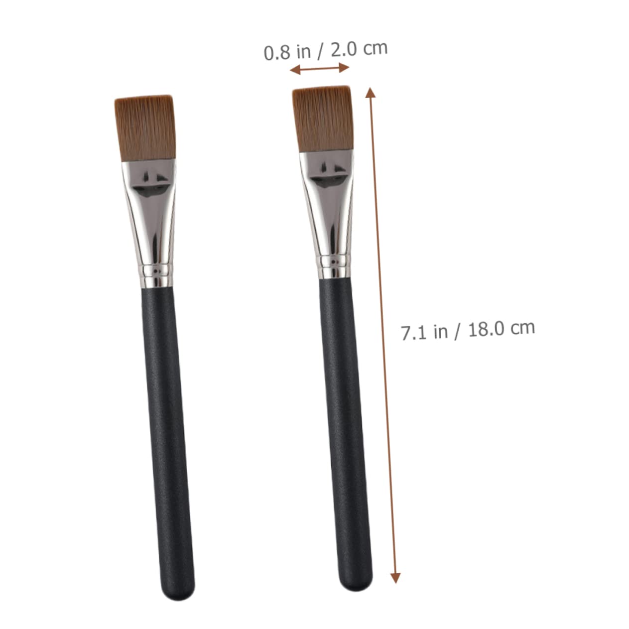 FOMIYES 5 Set Di Pennelli Per Maschera Viso Applicatori Per Il Trucco Set Di Pennelli Per Fondotinta Formato Da Viaggio Strumento Per La Della Pelle 2 Pezzi * 5