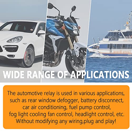 Jd2912-12Vdc-1H-S 40 Amp Relay 4 Pin Relay Spst Muilty-Purpose 12V Relay For Car Motor Headlamps,Engine Compartment,Horn,Fuel Pumps,Trunk Solenoids（2Pcs) #TOP5