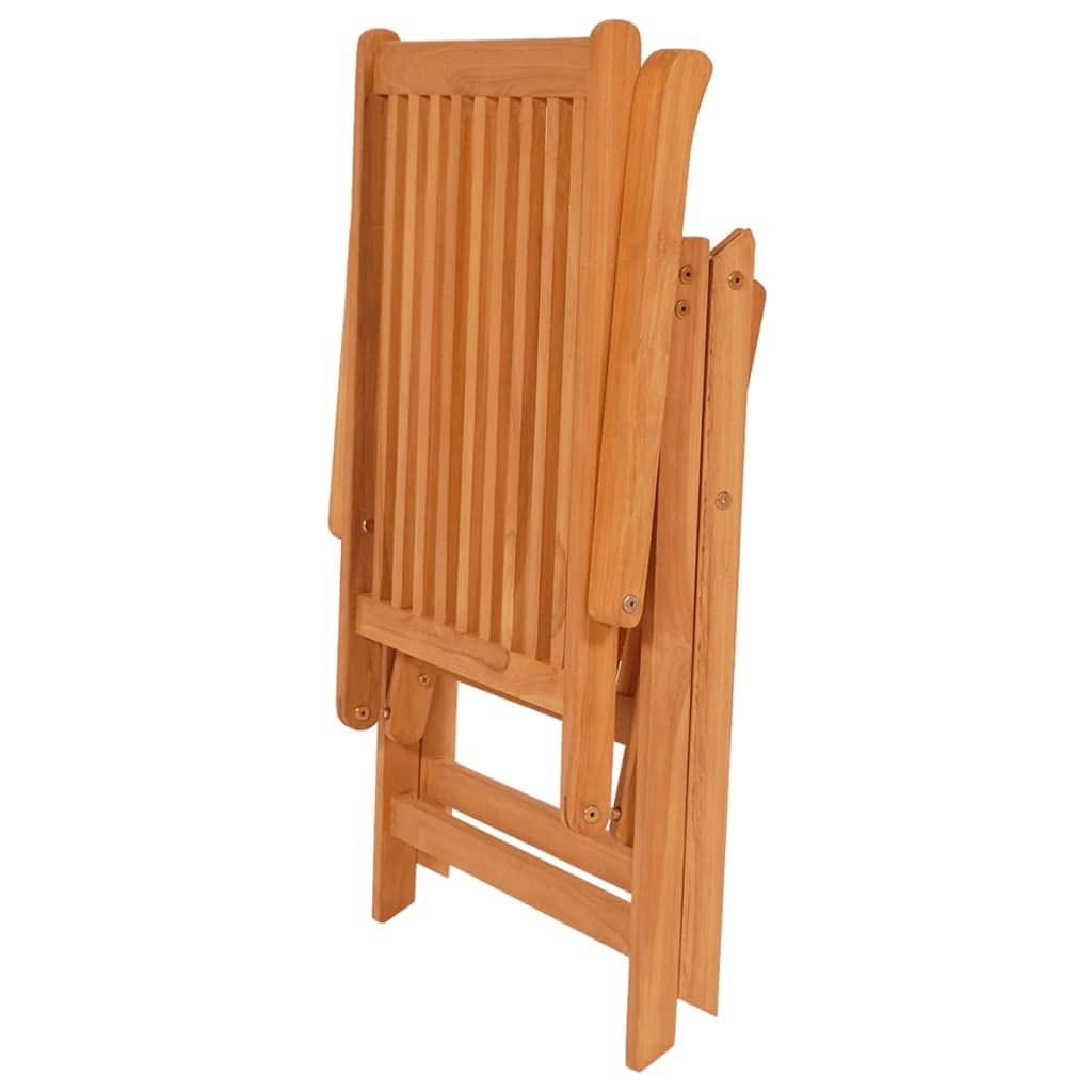 Fengshui Zestaw krzeseł ogrodowych z drewna tekowego, 8 szt., składane