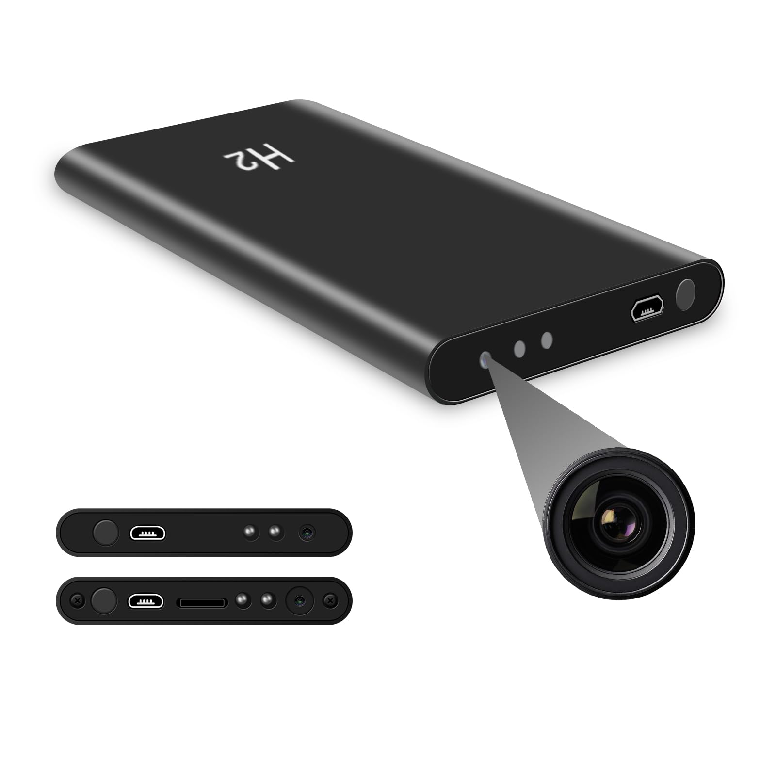 Heygocam Black Security Camera, Hidden Camera Power Bank, 5000Mah Spy Camera, Nanny Cam, Portable Mini Cam With Night Vision, Motion Detection For Office Home Surveillance, No Wifi Function