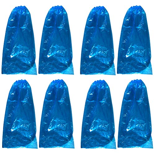 TOYANDONA 100 Piezas / 50 Pares de Fundas de Botas Desechables Cubiertas de Zapatos Largos de plástico Botas de Lluvia Impermeables Cubiertas Cubrezapatos para Hombres Mujeres (Azul) Cover
