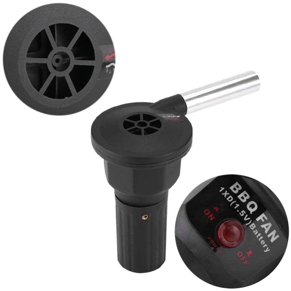 1 Pezzo BBQ Whitewood, Ventilatore Portatile per Barbecue, Ventilatore Portatile Alimentato a Batteria/Strumento di accensione per Barbecue da Campeggio all'aperto Picnic a Carbone