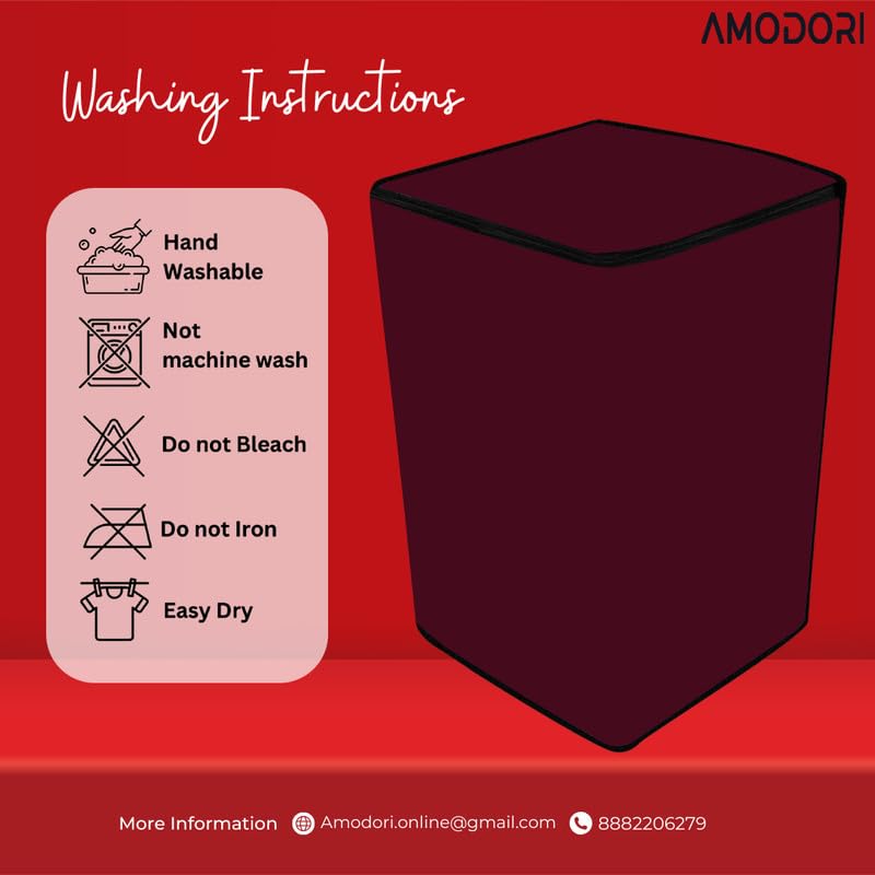 Image of Top-load washing machine cover Suitable for LG 7 Kg (T70AJMB1Z) Solid Maroon Print