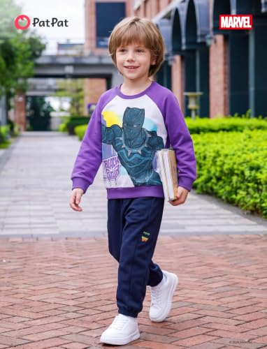 Disney Boys Long Sleeve Purple Pullover Black Panther Sweatshirt 3-4 Years - image 5