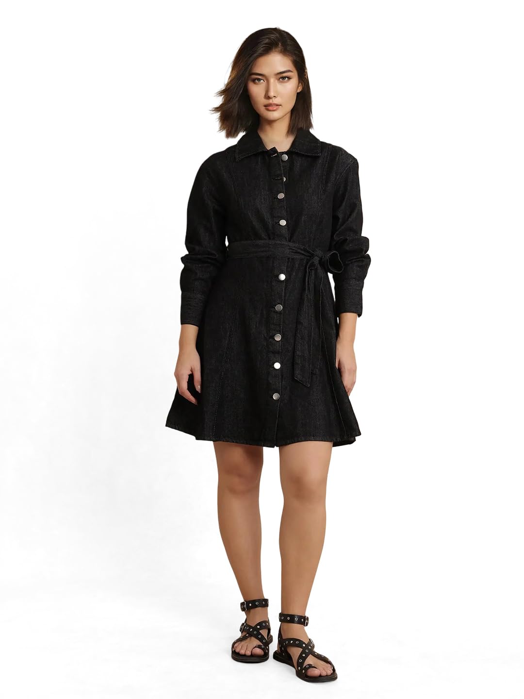 A-LINE Plain MINI Dress-image-46
