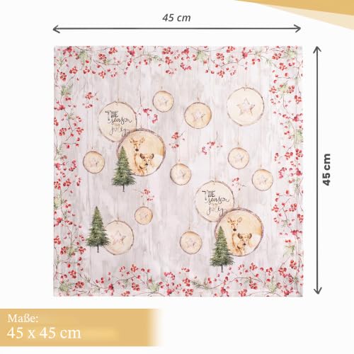 Maison d'Hermine Stoffservietten 100% Baumwolle (45 cm x 45cm, 4er-Set) – Ansicht 4