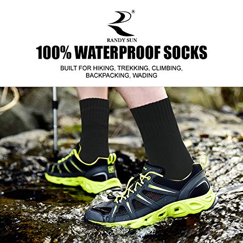 Image of RANDY SUN Waterproof Socks, Unisex Hiking Wading Trail Running Kayaking Crew Socks
