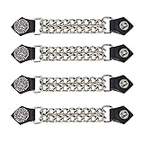 Dream Apparel Fire Dept Logo Authentic Leather Motorcycle Vest Extender for Men Biker Double Diamond...