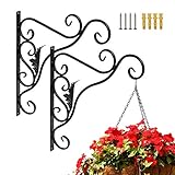 Gardzen 2 Pack Hanging Plant Holder Wall Hook for Hanging Planters Birdhouses Bird Feeder Lantern...