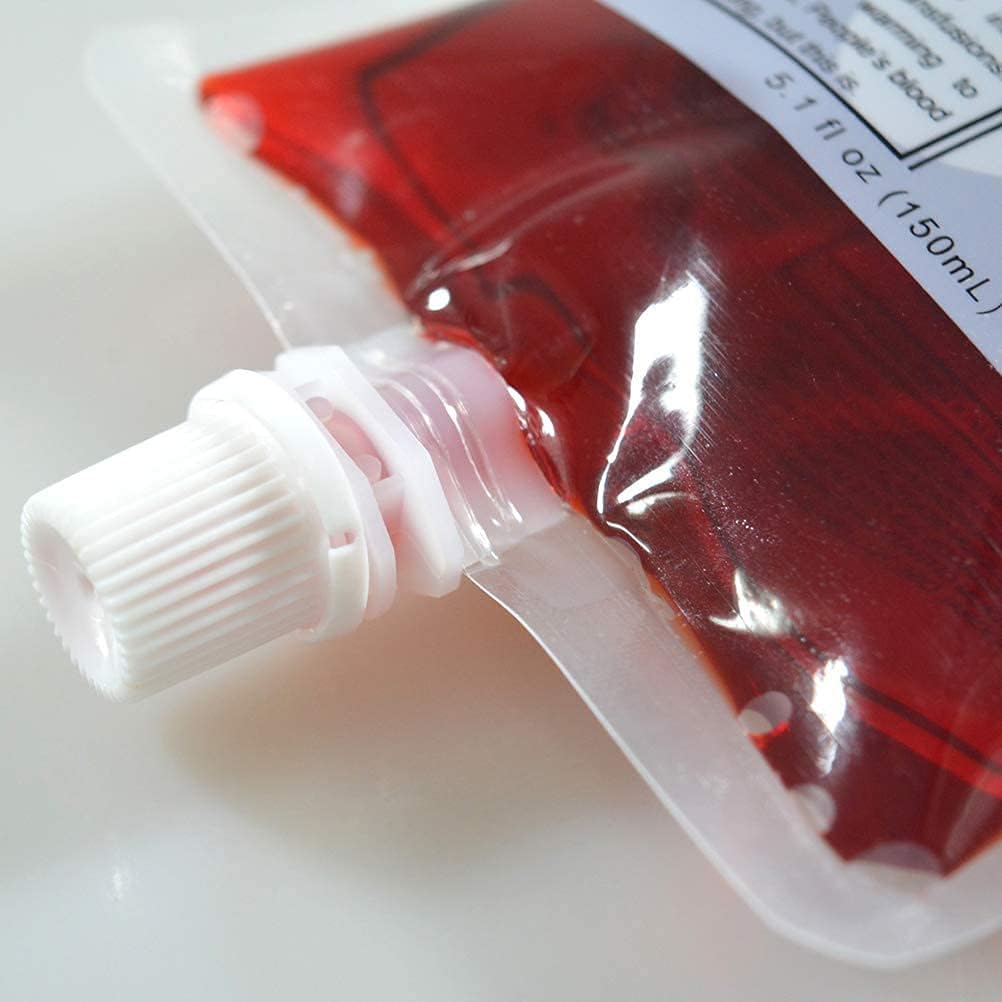 Aweilan 20 Pack Blood Bag for Drinks IV Bags Pouches Mug Empty Vampire Diary Halloween Food Safe Drink Containers Bags Cups for Juice Party Nursing Birthday image 3