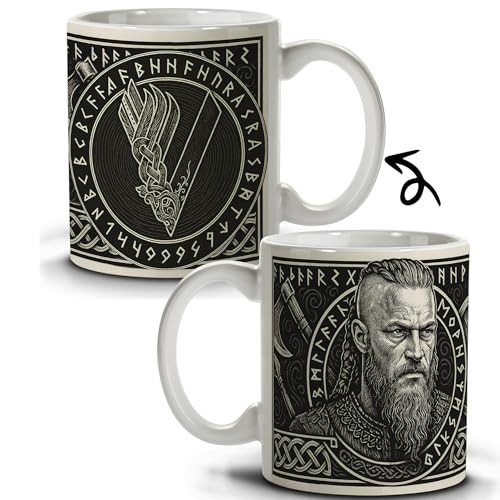 Taza Vikinga. Accesorios Vikingos Hombre. Jarra Inspirada en Ragnar Lothbrok. Regalo Día del Padre. Vikings Merchandising. Jarra de Cerveza. Regalo Amigo Invisible. Caneca Cerveja. Beer Mug.