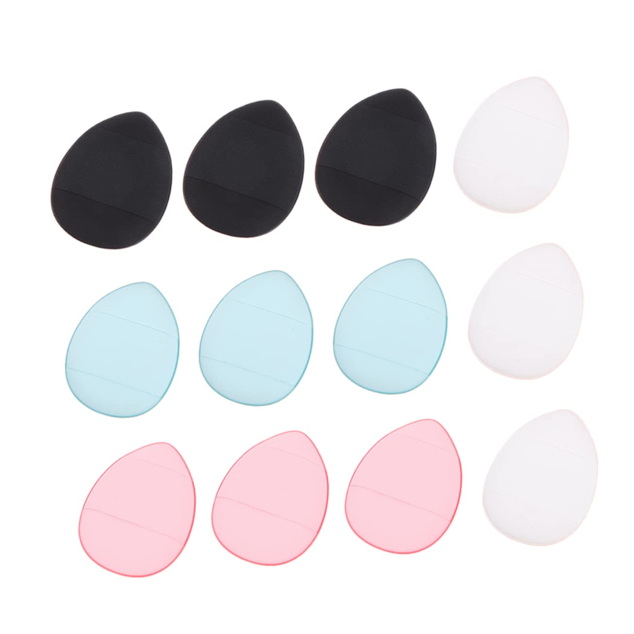 LIFKOME 12Pcs Finger Makeup Puff Versatile Dry Wet Powder Applicators for Foundation Concealer Cream Portable Beauty Tools