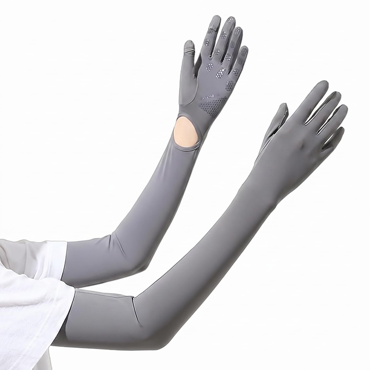 ZURATO Hand Gloves for UV Sun Protection, Full Arm Sleeves for Women Bike Riding, Cooling Summer Gloves Arm Full Finger Sleeves for Driving, Golfing, Sports-image-11
