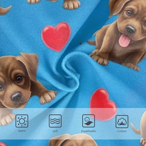 Artistic Girls Underwear Toddler 2t Cotton Cute Panties Girl Brown Puppies Dogs Hearts Blue Underpants Briefs3