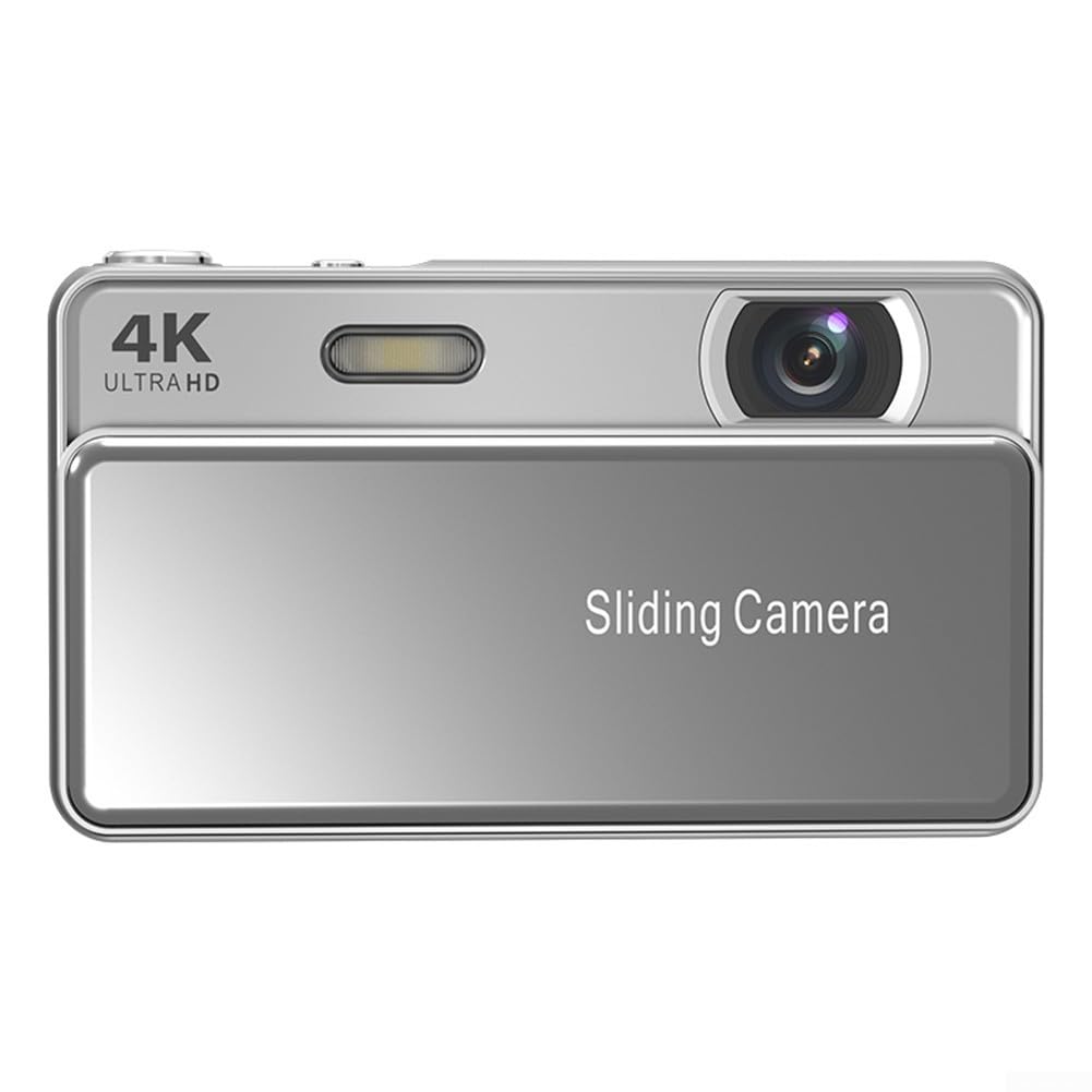 Cámara digital deslizante compacta 64mp con zoom digital 16x grabación de vídeo 4k pantalla HD de 2.8 pulgadas estabilización electrónica carga tipo-c cuerpo metálico para estudiantes entusiastas de