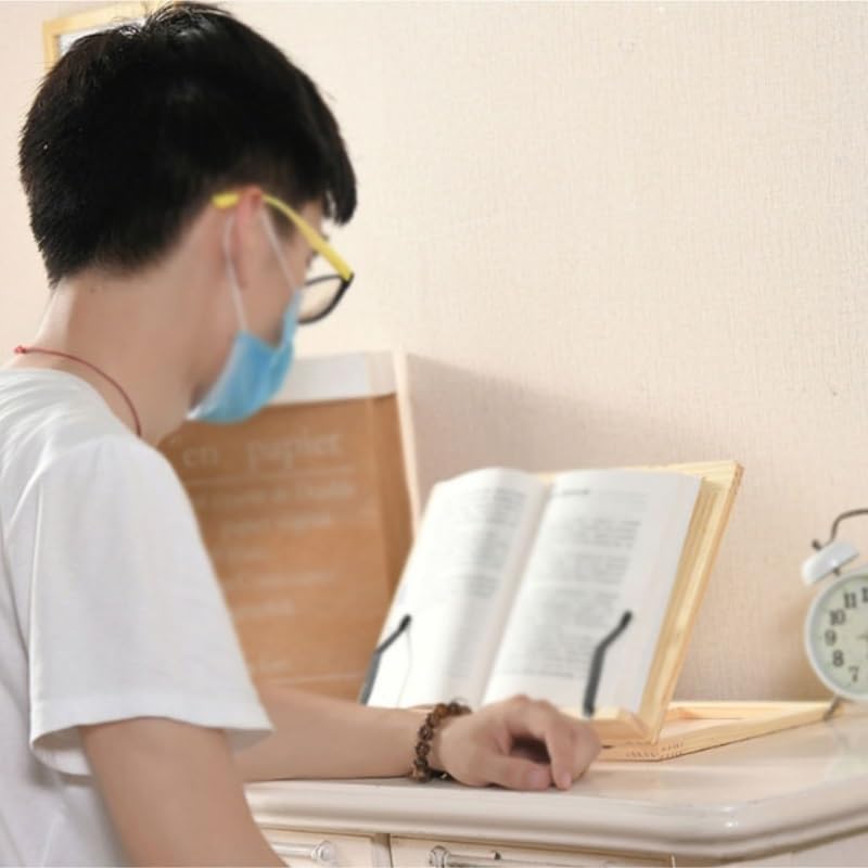 Wood Book Stand Multi Functional Reading Rack Portable Folding Holder