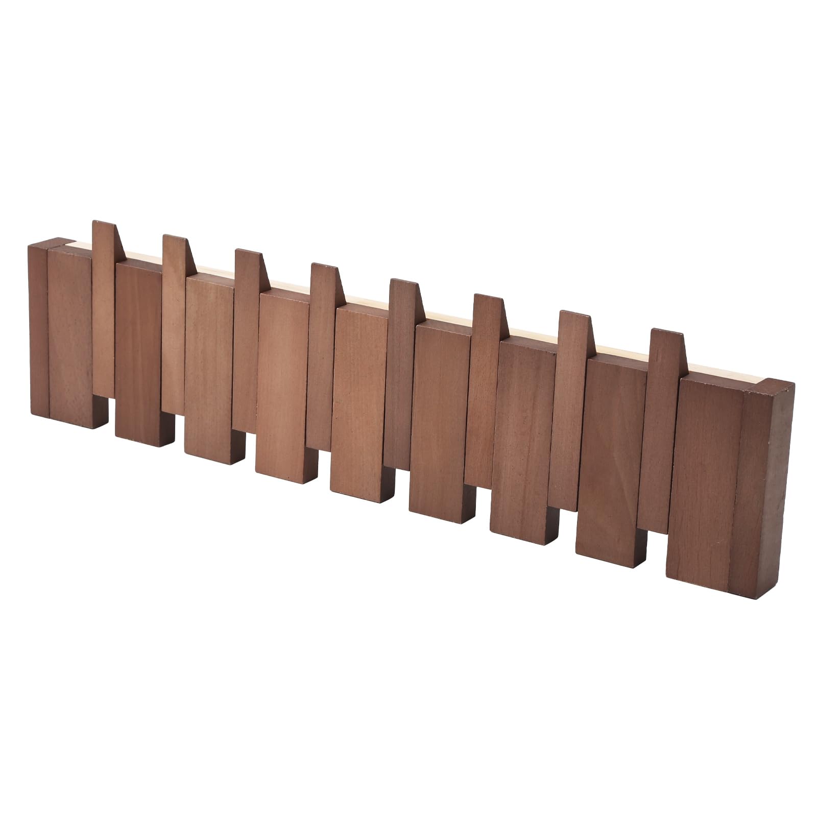 Houten Kapstok met Magnetische Haken en Pianotoets Design