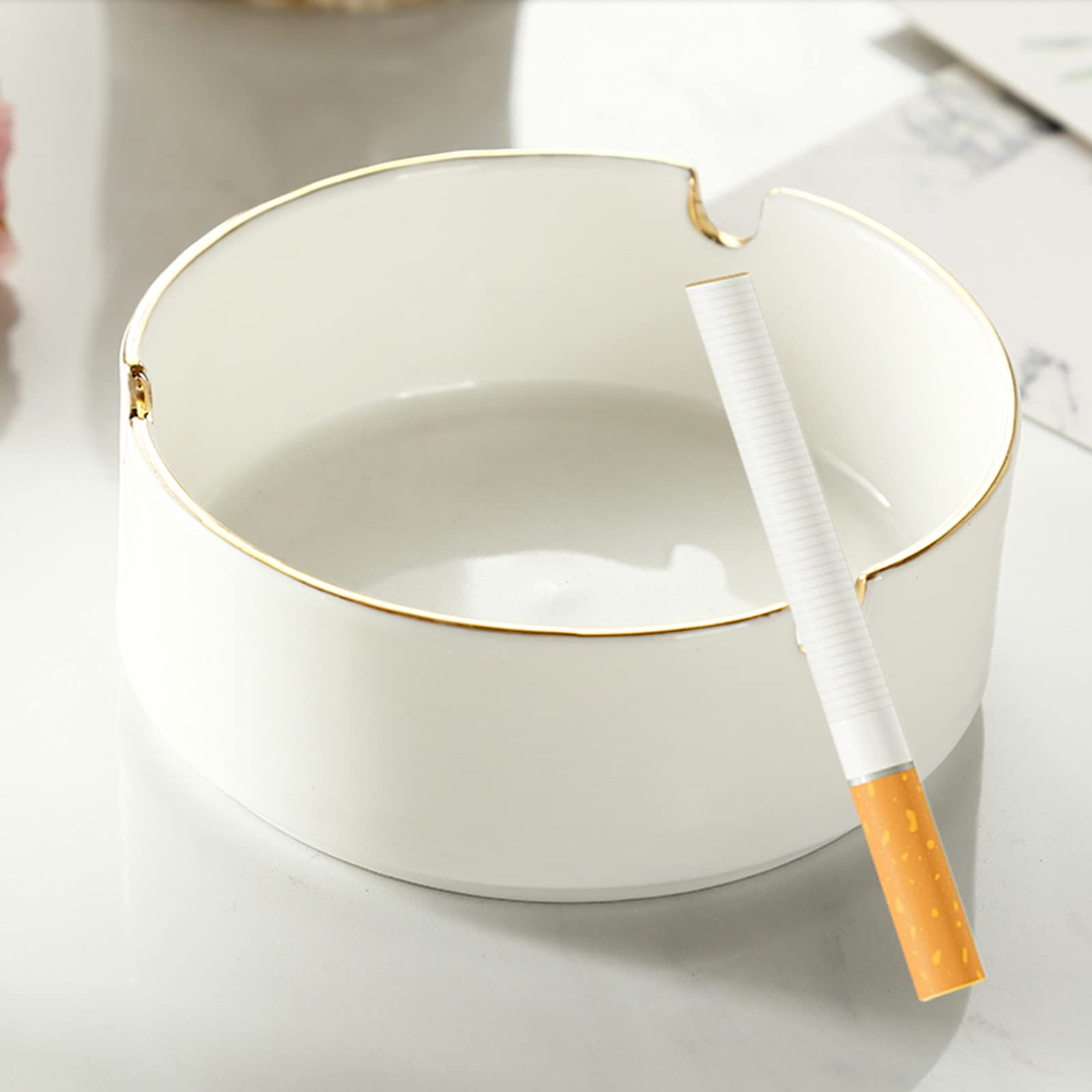 NZPOST Posacenere per Sigarette Posacenere, Posacenere per Sigarette in Ceramica, Posacenere per Interni ed Esterni, Posacenere da Tavolo per Fumatori (C)