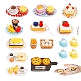 50 Stücke Puppenhaus Zubehör, Miniatur Deko für Puppenhäuser und Miniaturmodelle, Miniatur Zubehör Set für kreative Spielwelten und DIY Projekte