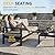 Solaste Aluminum Patio Furniture Set for All Weather, Oversized Metal Outdoor Furniture Set with 27.5" Deep Seating and 3.2" Wide Armrest, Outdoor Patio Conversation Sets with 10" Back Suport Cushion