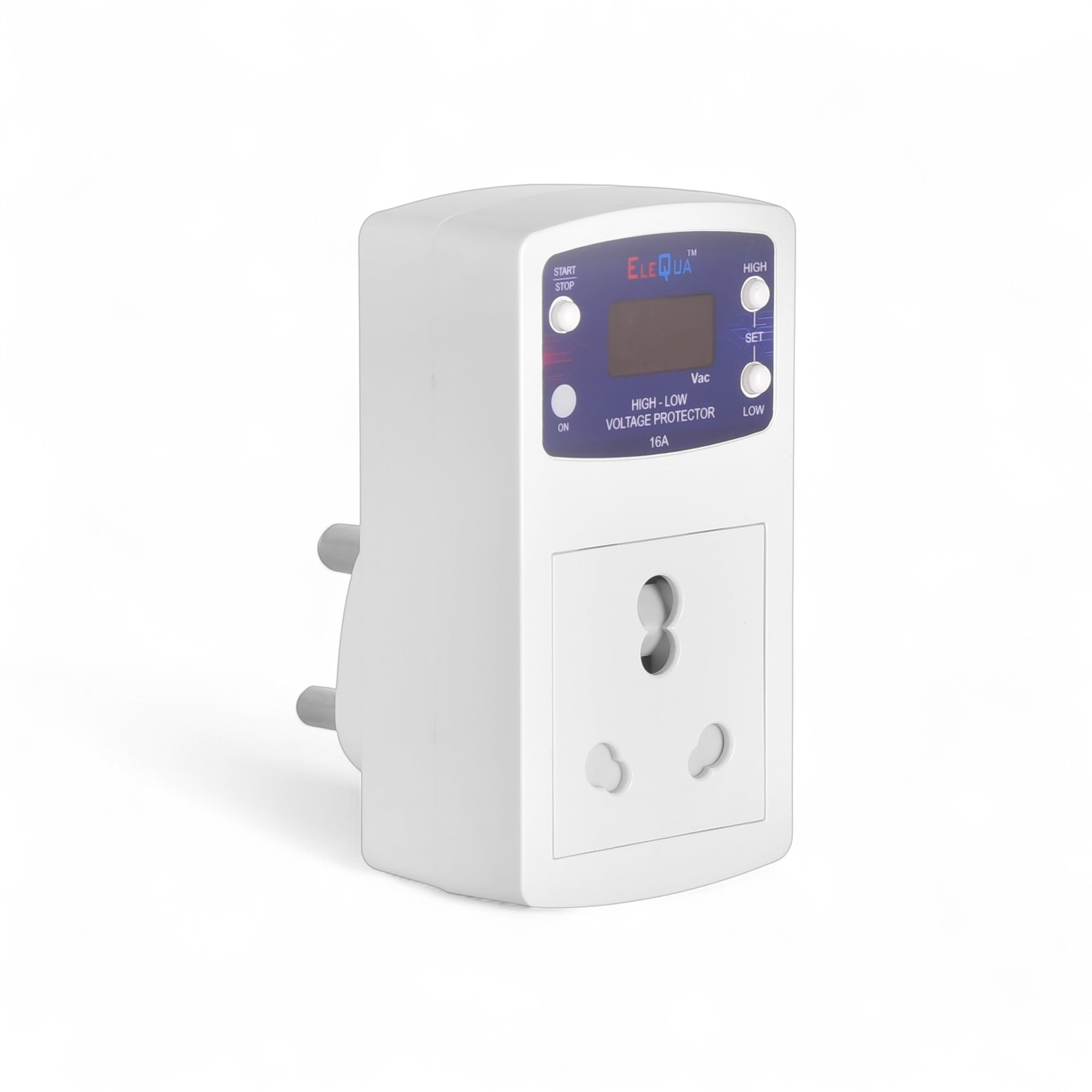 ELEQUA 16 A Digital High, Low Voltage Cutoff/Protector/Safty (Adjustable Setting) Plug Socket,– 16AMP with Surge Protection Upto 4000 Volts,Made in India-image-12