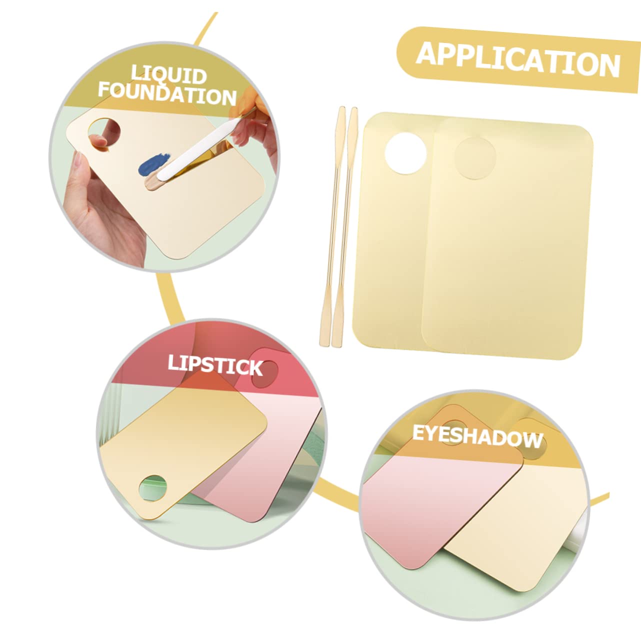 FRCOLOR 10 Set tavolozza dei colori tavolozza arrossire tavolozza per unghie palette strumenti di pittura piccolo vassoio per miscelare il trucco strumento di miscelazione dei pigmenti