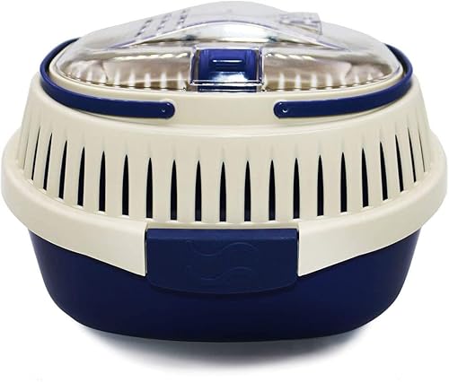 Miniatura 3 de KAMEIOU Transportador de animales pequeños azul para conejillos de indias, planeador de azúcar, hámster, erizo, chinchillas, ratas, serpientes,