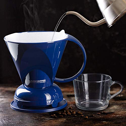 Image of Clever Coffee Dripper Barista's Choice - Bonus 100 Filters Included (18oz Large, Royal Blue)