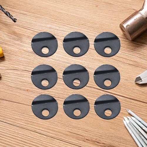 Image of 100Pcs Picture Frame Turn Button Fasteners with Screws, 12mm Round Metal Photo Frame Hardware Backing Clips for Hanging Pictures, Posters, Drawing Crafts - Black
