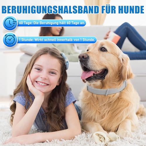 Yineaae 6 Stück Beruhigungsmittel Calm Halsbänder für Hunde mit Pheromon, Beruhigung Hund Hilft Unerwünschtes Verhalten zu Reduzieren, Stressabbau, Hält 120 Tage, Flexibel Einstellbar für Alle Hund