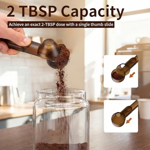 Image of 2 Pcs Coffee Scoop with Funnel for Reusable K Cup, 2 TBSP Measuring Spoon