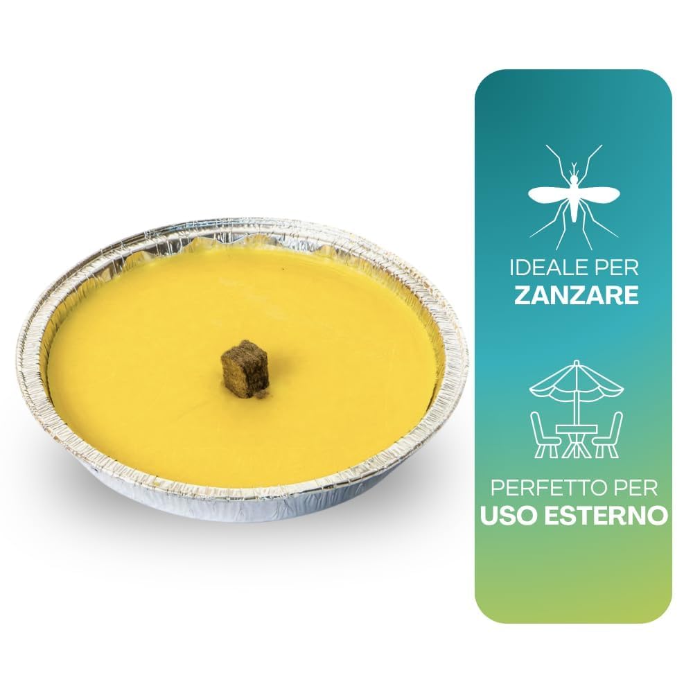 Palucart candela citronella giardino citronella alluminio 16 cm set da 10 pezzi giardinaggio antizanzare feste ed eventi