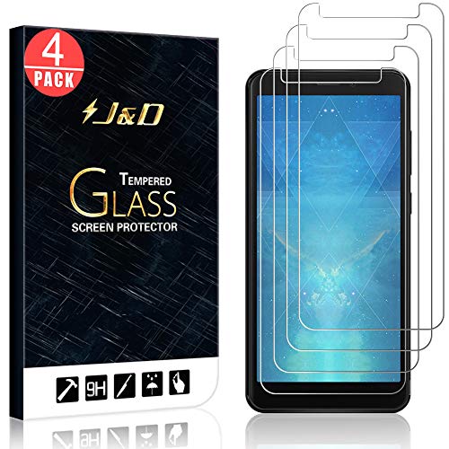 J&D Compatible for 4-Pack Wiko Ride Glass Screen Protector, [Tempered Glass] [Not Full