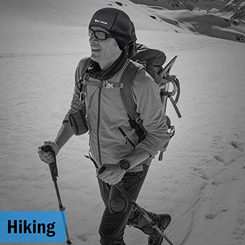 Boné de ciclismo de inverno, Andoer Boné de ciclismo de inverno à prova de vento de lã térmica corri