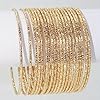 RINTOLER 20Pcs Gold Bangles Bracelets Set for Women - Multi Layer Stackable Textured Thin Bracelets Indian Bangles Boho Jewelry Set (A-20PC Gold) #3