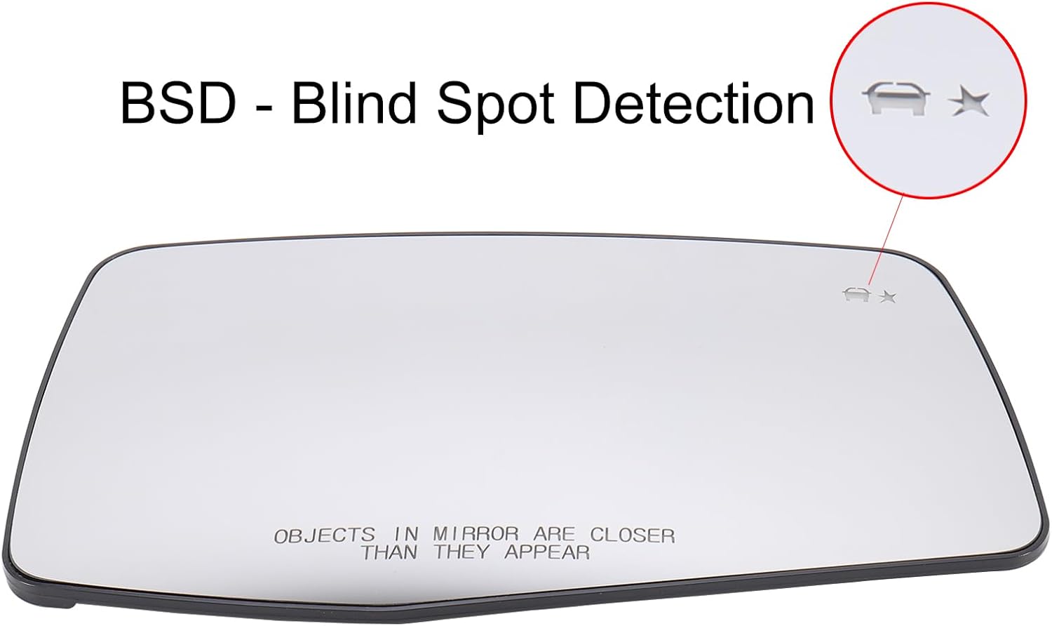 Passenger Side Mirror for Silverado Sierra 1500 2500 3500 2019-2025 Right Side Mirror Glass Replacement with BSD