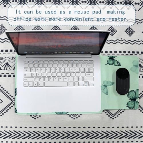 Funda para portátil de 35 x 25,9 cm verde con estampado de mariposas elegante 5